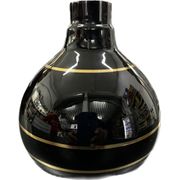 Vasos: VASO MD FAT PRETO - VASO MD FAT PRETO COM FILETE DOURADO