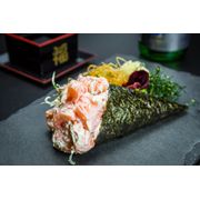 Temaki: Temaki original philadelfia - Temaki philadelfia sem arroz. (Consistência mole)
