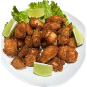 Porções: Tilápia - Porção de tilápia, empanada e frita.(350 g)