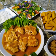 Pratos A La Carte: Filé Mignon à Parmegiana Completo - Prato (Ingredientes: Arroz, Filé Mignon, Polenta Frita, Salada Tropical)