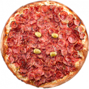 Salgadas: Calabresa - Pizza Grande (Ingredientes: Azeitona, Calabresa, Cebola, Mussarela, Orégano)
