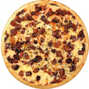 Salgadas: Bolonhesa - Pizza Grande (Ingredientes: Azeitona, Carne Moída, Mussarela, Orégano, Palmito, Tomate)