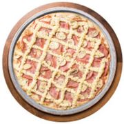 Salgadas: Champignon - Pizza Grande (Ingredientes: Azeitona, Champignon, Mussarela, Orégano, Tomate)