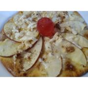 Doces: Maçã - Pizza Grande (Ingredientes: Canela, Chocolate Branco, Leite Condensado, Maçã, Mussarela)