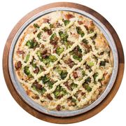Premium: 19.Brócolis Especial - Pizza Grande (Ingredientes: Bacon, Brócolis, Catupiry, Molho de Tomate Italiano, Mussarela)