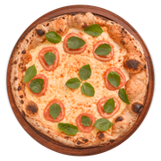 Tradicionais: Marguerita - Pizza Grande (Ingredientes: Manjericão, Molho de Tomate Italiano, Mussarela, Parmesão, Tomate)