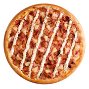 Premium: 14.À Moda - Pizza Grande (Ingredientes: Bacon, Calabresa Fatiada, Catupiry, Cebola, Molho de Tomate Italiano)
