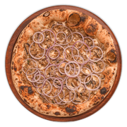 Tradicionais: 27.Atum - Pizza Grande (Ingredientes: Atum Sólido, Cebola, Molho de Tomate Italiano, Mussarela)