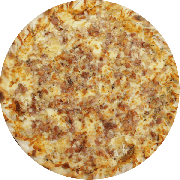 Salgadas: Bacon - Pizza G (Ingredientes: Bacon, Molho de Tomate, Mussarela)