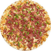 Salgadas: Baianinha - Pizza G (Ingredientes: Calabresa Moída, Molho de Pimenta, Molho de Tomate, Mussarela, Pimentão)