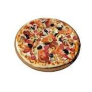 Salgadas: Mista - Pizza Média (Ingredientes: Alho Torrado, Azeitonas Pretas, Azeitonas Verdes, Calabresa, Cebola, Lombinho, Pimentão, Presunto, Tomate)