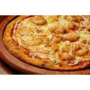 Salgadas: Camarão Com Cebola - Pizza Média (Ingredientes: Alho, Camarão, Cebola, Mussarela)