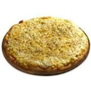 Salgadas: Galinha Caipira - Pizza Média (Ingredientes: Catupiry, Frango Desfiado, Milho, Mussarela)
