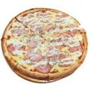 Salgadas: Lombo com catupiry - Pizza Média (Ingredientes: Azeitonas Pretas, Lombinho Defumado, Mussarela, Requeijão Premium)