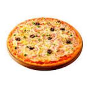 Salgadas: Portuguesa - Pizza Média (Ingredientes: Azeitonas, Calabresa, Cebola, Ovos, Pimentão)
