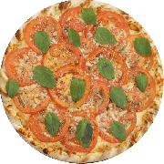 Salgadas: Marguerita - Pizza G (Ingredientes: Manjericão, Molho de Tomate, Mussarela, Orégano, Parmesão, Tomate Fatiado)