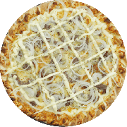 Salgadas: Picanha especial - Pizza G (Ingredientes: Catupiry, Cebola, Gorgonzola, Molho de Tomate, Mussarela, Orégano, Parmesão, Picanha)