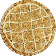 Salgadas: Frango com catupiry - Pizza G (Ingredientes: Catupiry, Frango, Molho de Tomate, Mussarela, Orégano)