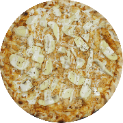 Salgadas: Strogonoff de Frango - Pizza G (Ingredientes: Champignon, Creme de Leite, Frango, Molho de Tomate, Mussarela, Orégano)