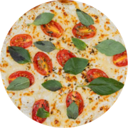 Tradicionais: Caprese - Pizza Grande (Ingredientes: Manjericão Fresco, Mussarela, Nata, Raspa de limão, Ricota, Tomate cereja)