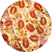 Tradicionais: Calabresa Philadelphia - Pizza Grande (Ingredientes: Calabresa, Cream Cheese, Molho, Mussarela, Orégano, Tomate cereja)