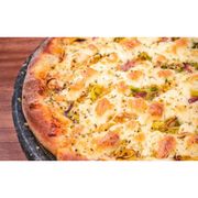 PIZZAEspeciais: ALHO PORÓ - Pizza Gigante (Ingredientes: Alho Poró, Calabresa, Catupiry, MOLHO ITALIANO, Mussarela, Orégano)
