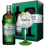 GIN E ESPECIARIAS: Kit Gin Tanqueray London Dry 750ml C/Taça de Vidro - Kit Gin