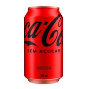 Refrigerantes: Coca cola zero lata - Refrigerante Coca Cola zero 350 ml