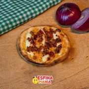 Esfihas especiais: Catufrango Especial - Esfihas salgadas (Ingredientes: Bacon, Catupiry, Frango desfiado vermelho)