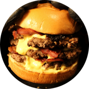 Aprisco Premium: Triplo smash - Aprisco Premium (Ingredientes: 3 smash de costela, bacon, creme de cheddar, pao brioche)