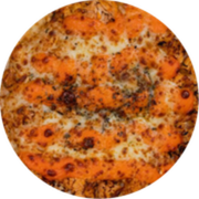 Tradicionais: FRANGO COM CHEDDAR - Pizza INDIVIDUAL 20 Cm /2 Fatias (Ingredientes: Cheddar, Frango Desfiado, Molho De Tomate, Mussarela, Orégano)