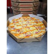SELEÇÃO DO PONTO: 4QUEIJOS Com Bacon - Pizza Grande (Ingredientes: Bacon, Cheddar, Molho de Tomate, Mussarela, Orégano, Parmesão, Requeijão Cremoso)