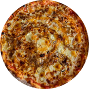 Pizzas: 06 - Marciana (Gorgonzola, Cebola) - Pizza Grande (Ingredientes: Cebola Caramelizada, Geleia de Pimenta, Gorgonzola, Molho de Tomate, Muçarela)