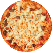 Pizzas de Filé: 17 - Electra (Filé C/ 3 Queijos) - Pizza Broto (Ingredientes: Catupiry, Filé Mignon, Gorgonzola, Molho de Tomate, Muçarela)
