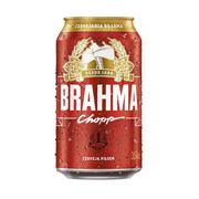 Cerveja: Chopp Latão Brahma 473ml - Não é à toa que a Brahma Chopp tem esse nome. Tanto ela quanto o Chopp Brahma nascem da mesma fonte, têm o mesmo processo de fabricação e só são separados no envasamento. Não pode faltar churrasco e no bate-papo descontraído com os amigos.