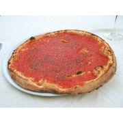 As pizzas tipo italiana: MARINARA - Pizza GRANDE 35 Cm / 8 Fatias (Ingredientes: Alho, Azeite de Oliva, E UMA BASE DE MUSSARELA, Molho de Tomate, Orégano)
