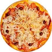 Pizzas da Promoção: Calabresa - Pizza Grande (Ingredientes: Calabresa, Cebola)