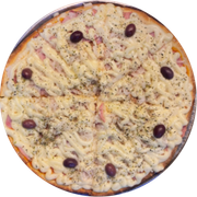 Clássicas: Canadense 2 - Pizza Grande (Ingredientes: Cebola, Lombo Canadense, Requeijão)