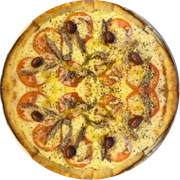 Clássicas: Aliche - Pizza Grande (Ingredientes: Aliche, Mussarela, Parmesão, Rodelas de Tomate)