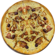 Clássicas: Bacon - Pizza Grande (Ingredientes: Coberta Com Bacon, Mussarela)