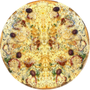 Clássicas: Rúcula - Pizza Grande (Ingredientes: Alho Frito, Mussarela, Rúcula, Tomate Seco)