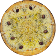 Clássicas: 4 Queijos - Pizza Grande (Ingredientes: Gorgonzola, Mussarela, Provolone, Requeijão)