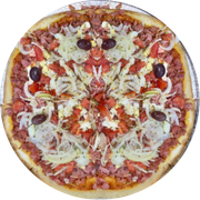 Pizzas da Promoção: Baiana 1 - Pizza Grande (Ingredientes: Calabresa Moída, Cebola, Ovo, Tomate Picado)