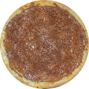 Doces: Brigadeiro - Pizza Pequena (Ingredientes: Brigadeiro, Chocolate ao Leite, Mussarela)