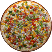 Brood: Vegetariana - Pizza Assada | Grande (Ingredientes: Brócolis, Cebola Crua, Palmito, Pimentões, Tomate, Milho, Orégano, Muçarela, Molho de Tomate)