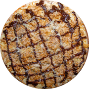Estrela: Frango com Barbecue - Pizza Assada | Grande (Ingredientes: Molho de Tomate, Muçarela, Frango Desfiado, Molho Barbecue, Orégano)