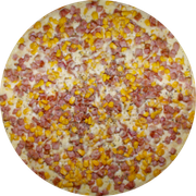 Brood: Bacon e Milho - Pizza Assada | Grande (Ingredientes: Molho de Tomate, Muçarela, Bacon, Milho, Margarina, Orégano)