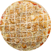 Brood: Frango e Catupiry - Pizza Assada | Grande (Ingredientes: Molho de Tomate, Muçarela, Frango Desfiado, Catupiry, Orégano)