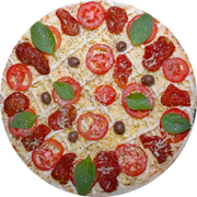 Brood: Marguerita Gourmet - Pizza Pré-Assada | Grande (Ingredientes: Molho de Tomate, Muçarela, Catupiry, Tomate, Tomate Seco, Parmesão, Azeitonas, Orégano)