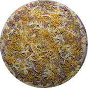 Brood: Strogonoff - Pizza Pré-Assada | Grande (Ingredientes: Molho de Tomate, Muçarela, Molho Strogonoff, Batata Palha, Orégano)